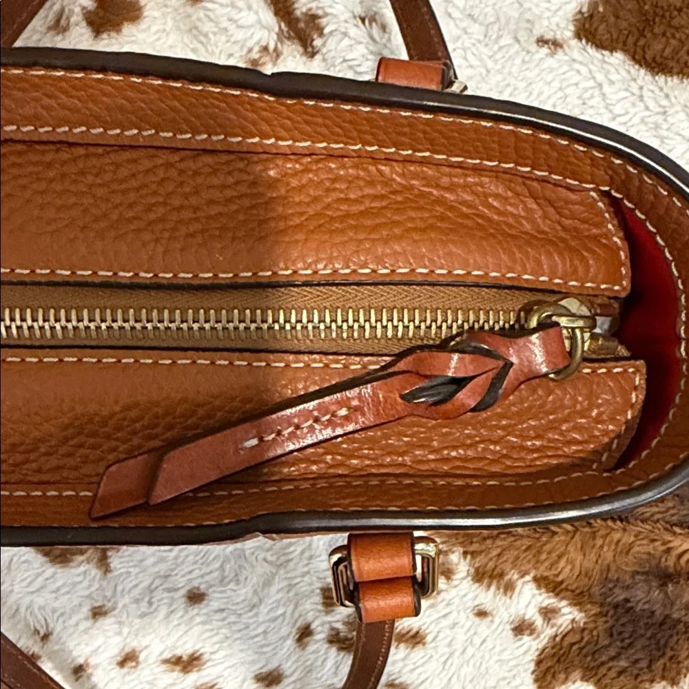 Dooney & Bourke French Caramel Lexington Pebble Grain Leather Tote Bag/ Like New - Picture 8 of 16